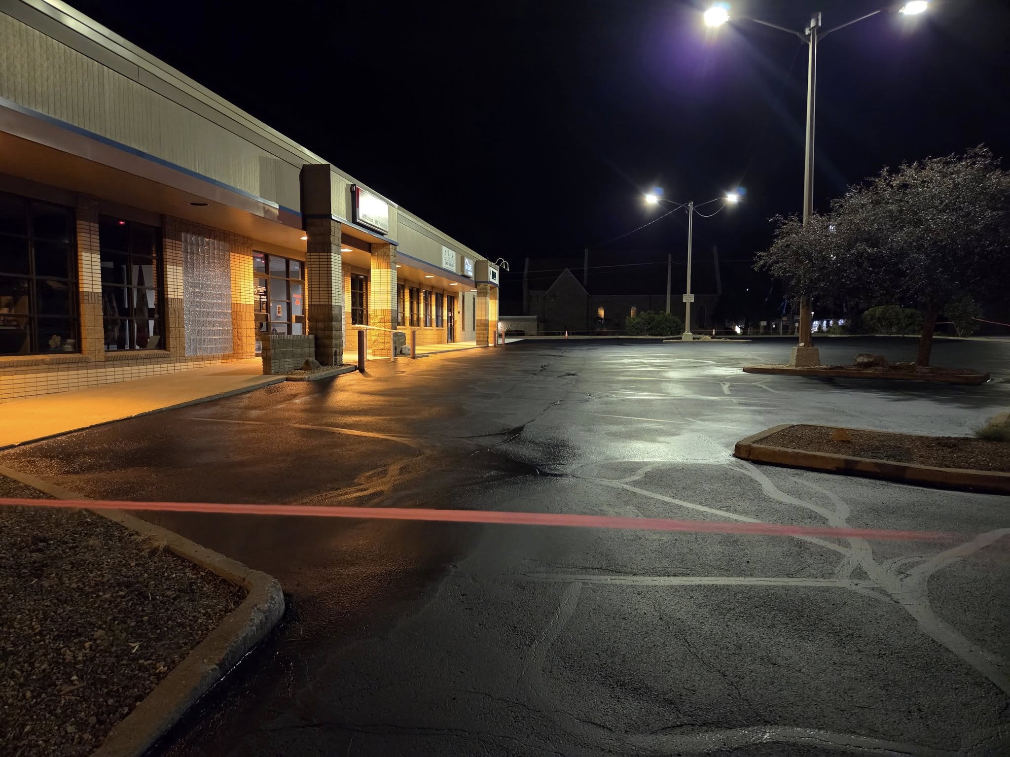 Commercial parking lot sealcoating